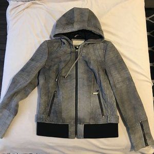 MICHAEL KORS Leather Bomber Jacket